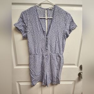 Rails Sophia Romper in Sky Blue Daisies, Size XS